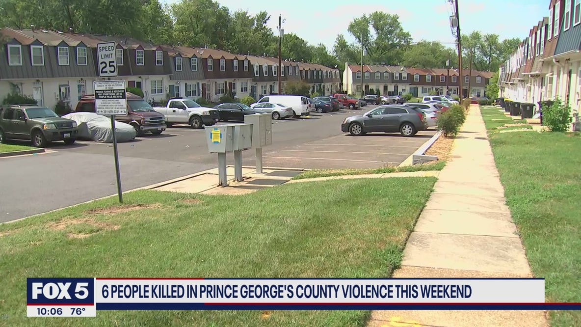 6 killed in Prince George's County shootings this weekend